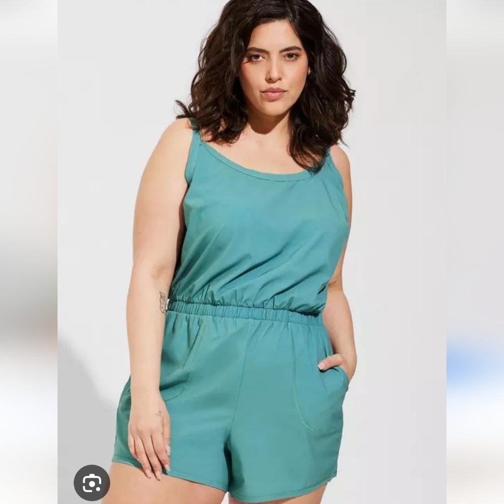Teal Sleeveless Romper